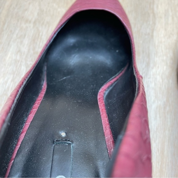 ALDO Maroon Reptile Print Women’s Heels Pumps Size 7 - Picture 8 of 13